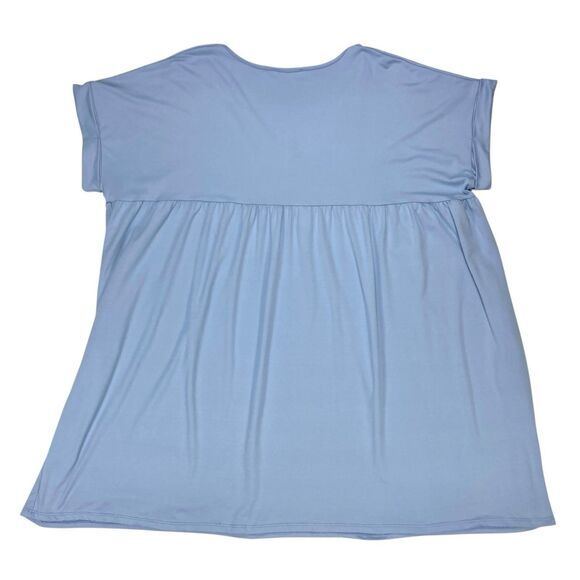 Charlotte Avery Dress Sz XL Blue Short Sleeve V Neck Oversize Comfy Loungewear - Picture 6 of 16